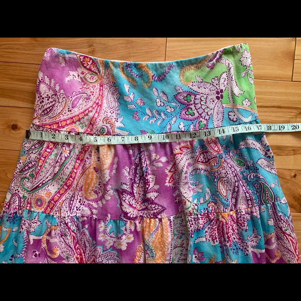 LAUREN Ralph Lauren linen SKIRT, SP, - Picture 5 of 8